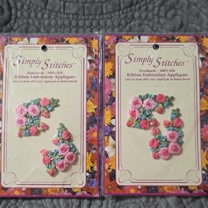 VTG Simply Stitches Silk Ribbon Embroidery Appliques